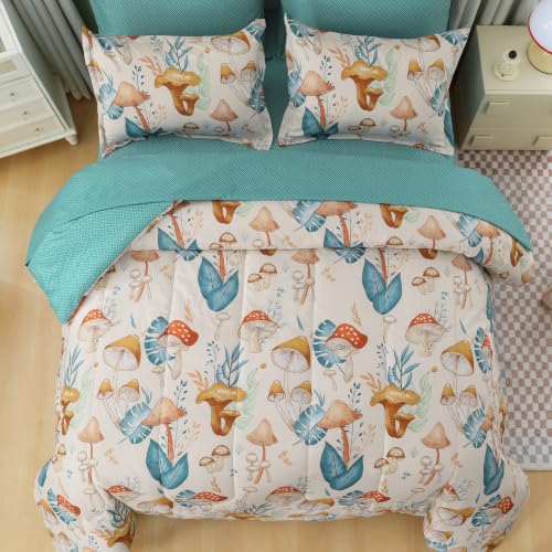 Image of Dinjoy Girls Comforter Set 6 Pieces, Twin Size Colorful Ombre Rainbow Bedding Set, Bed in A Bag for Kid Teen Girls (1 Comforter, 1 Flat Sheet, 1 Fitted Sheet, 1 Pillow Shams, 2 Pillowcases)