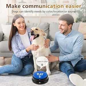 Dog buttons for communication starter pack dog training speaking buttons 30 second record  playback recordable buttons to teach your dog to communicate   cucciolini doodles
