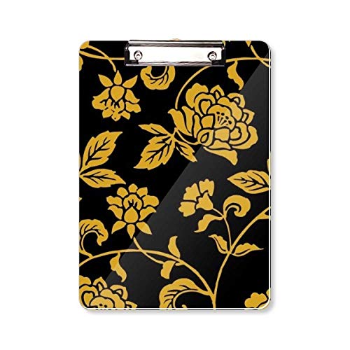 Porte-bloc A4 pivoine chinois fini les feuilles froissées sur le bureau