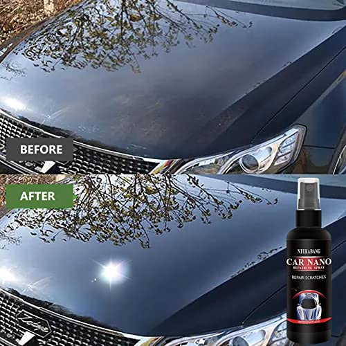 Spray de polimento de carro | Scratch Spray - Lavagem sem água e cera hidrofóbica top coat polonês e