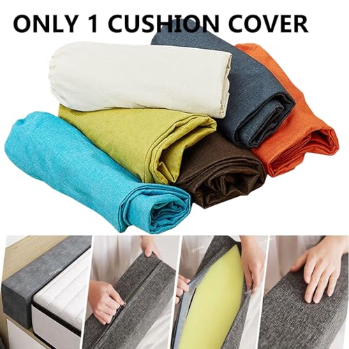ELYSYSRL Schaumstoffstreifen Schutzhülle Matratzenverlängerungsbezug, Hülle für Bett Lückenfüller Leinenstoff für Matratzenfüller mit Reißverschluss, Waschbar(Light Brown,90x15x20cm)