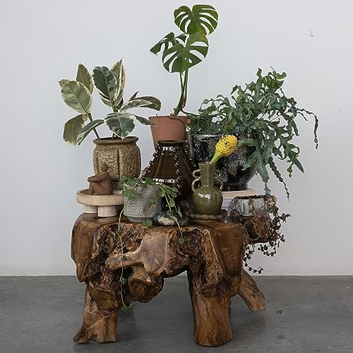 Bloomingville AH3123 Sitting Woman Figurine Stoneware Sculpture With Reactive Glaze, Matte Terra-Cotta Accent Decor, Terracotta thumb #10