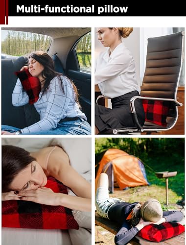 E EASTSTORM Reisedecke Autodecke, 300gsm Hautfreundliche Flanell-Innenausstattung mit Kissenverpackung, PU 3000 Wasserdicht, Warme Winddichte Camping Outdoor Decke, Hoodie Decke Geschenk, 200x140CM