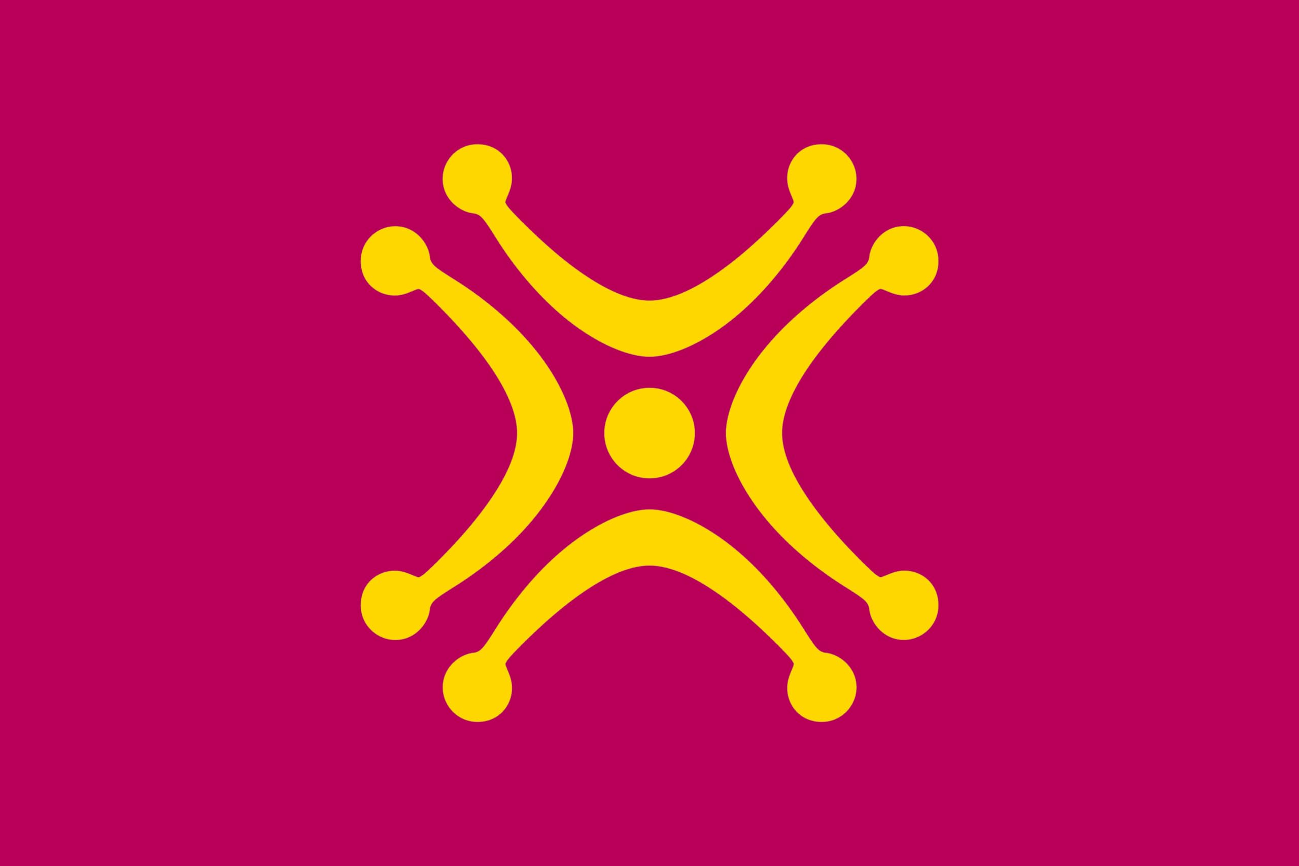 Bandeira Nacional Das Ilhas Canárias Com Emblema | Foto Premium