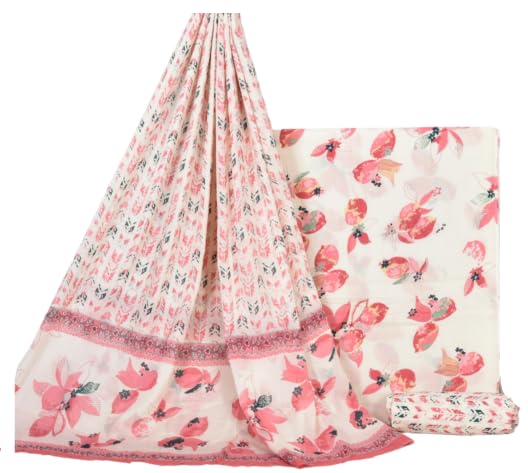 Image of NISHIRE Women's Cotton Printed Unstitched Salwar Suit Dress Material With Dupatta