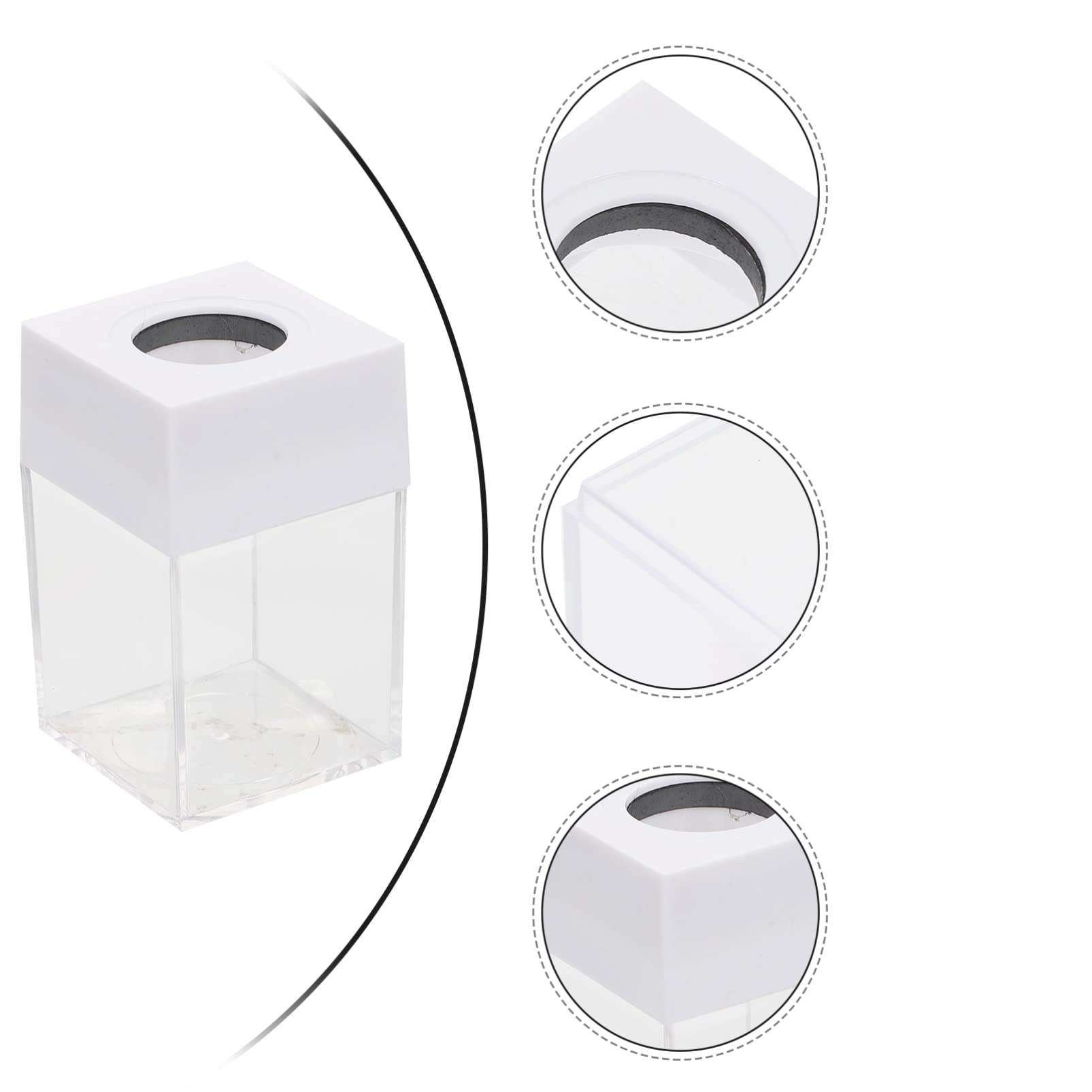 DOITOOL 2Pcs Transparent Storage Boxes for Paper Clips Creative Macaron Desk Organizers and Portable Holders Tidy Up Your Workspace with Stylish Design