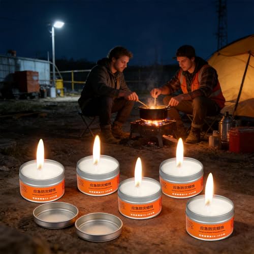 Stromausfall Kerze für Zuhause | Gleichmäßige Helle Saubere | Outdoor-Campingkerze mit einer Brenndauer von 26-30 Stunden,für Abenteuer Camping Wandern Notfälle – Bild 4