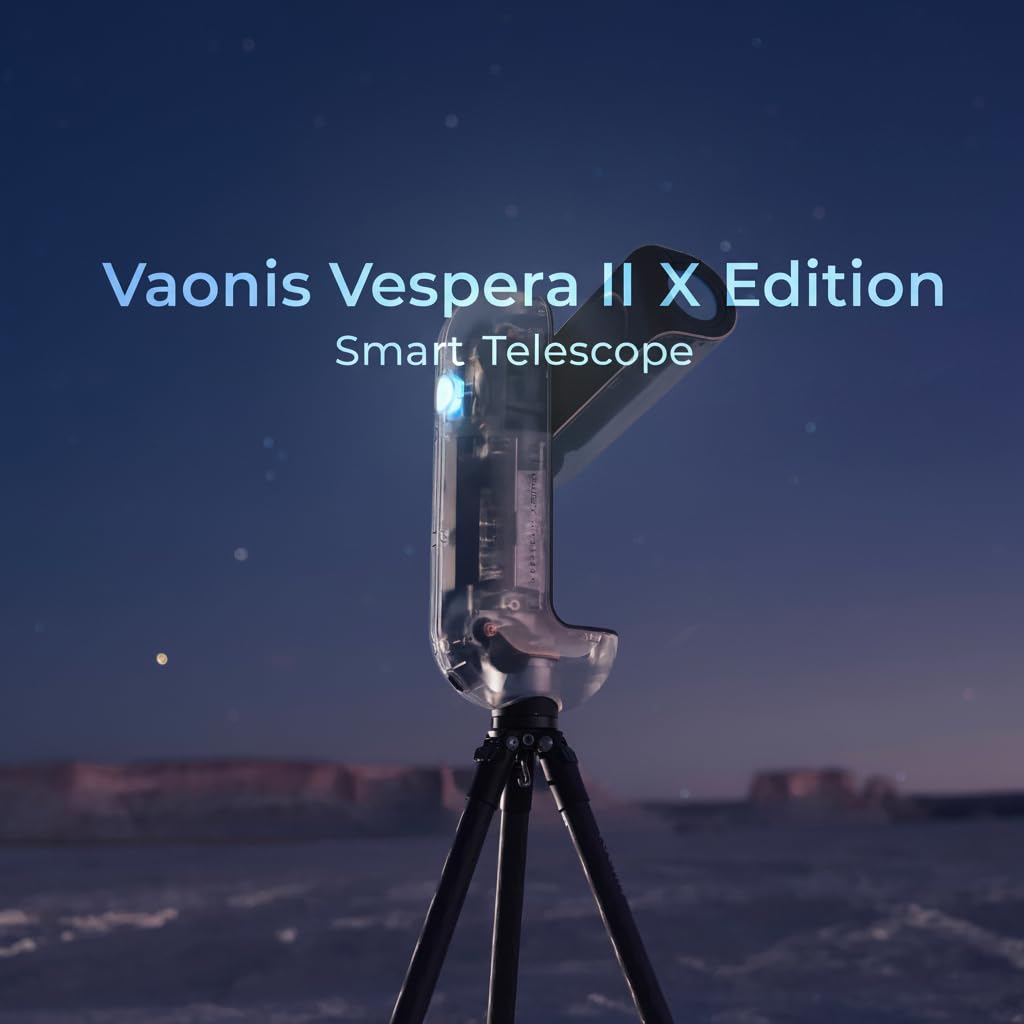 Vaonis Vespera II X Edition Smart Teleskop | AI Automatisierter Deep Sky Refraktor, Apochromatische Optik, CovalENS Mosaikbildgebung, integrierter Tauheizer