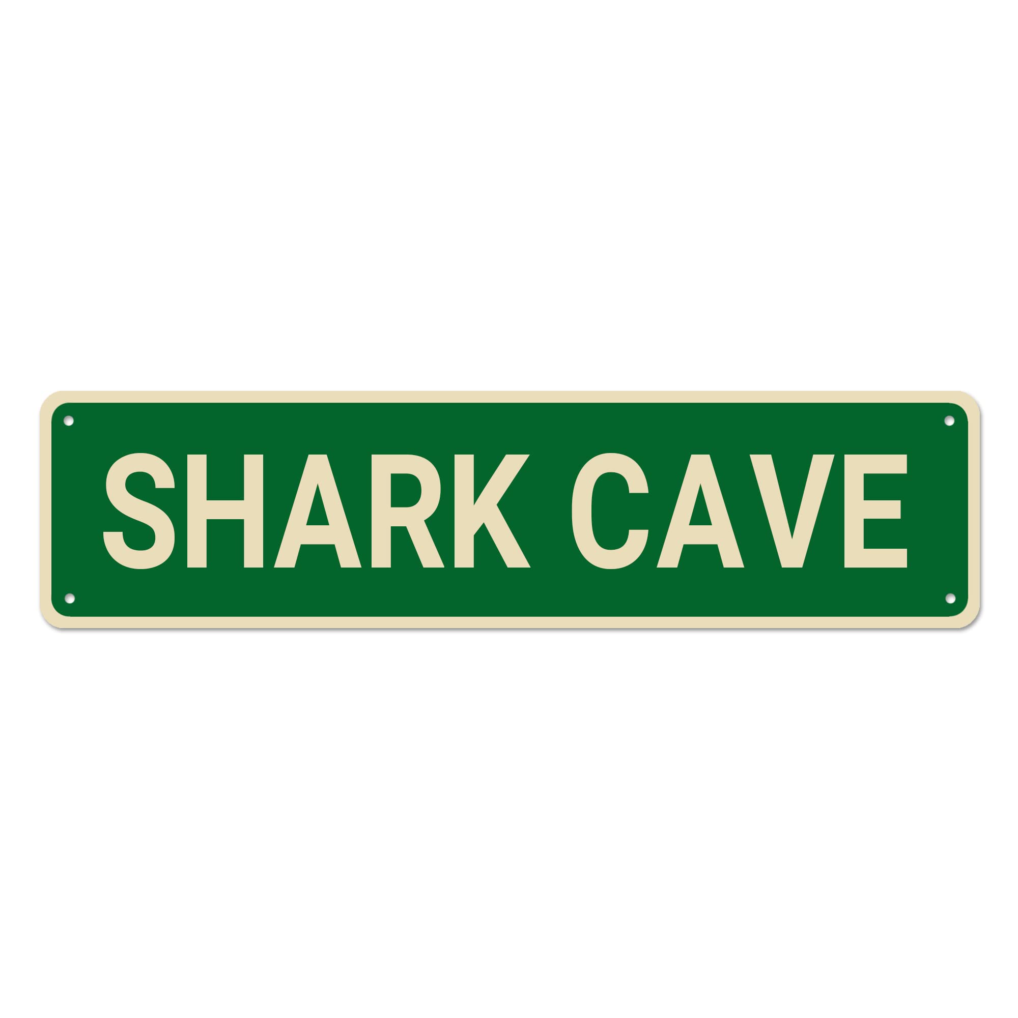 Sitrmgh Sign Shark Cave Shark Shark Decor Shark Lover Gift, Funny Wall Decor For Man Cave/Home/Man Cave, Quality Metal S 16X4 Inch
