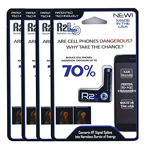 R2L Anti-Radiation Chip for Cell Phones - 4 Pack - EMF and EMR