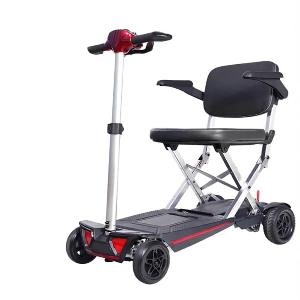 BCBKD Patinete De Movilidad De 4 Ruedas, Patinete Motorizado Todoterreno, Silla De Ruedas Eléctrica Plegable Y Ligera, para Adultos, Ancianos, Discapaci