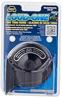 Wolo 310-2T Electric Horn Loud One- Universal Replacement Low Tone Horn Two (2) Terminal 12-Volt