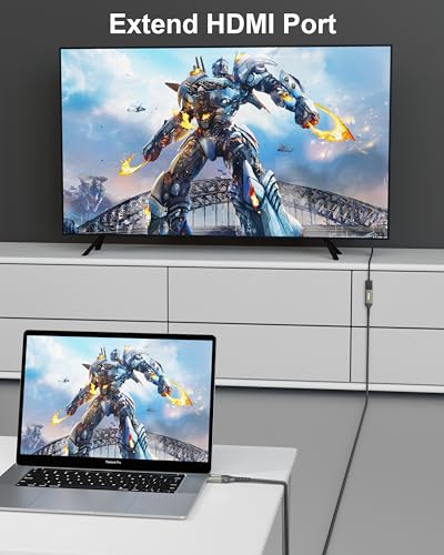 Image of FEDUS HDMI Extension Cable Support 4K@60Hz 3D HDR, Male to Female HDMI Extender 4.9FT Adapter Connector Cord For MacBook Pro, TV Stick PS5 PS4, Laptop, PC, Blu Ray, Google Chromecast, HDTV, Monitor