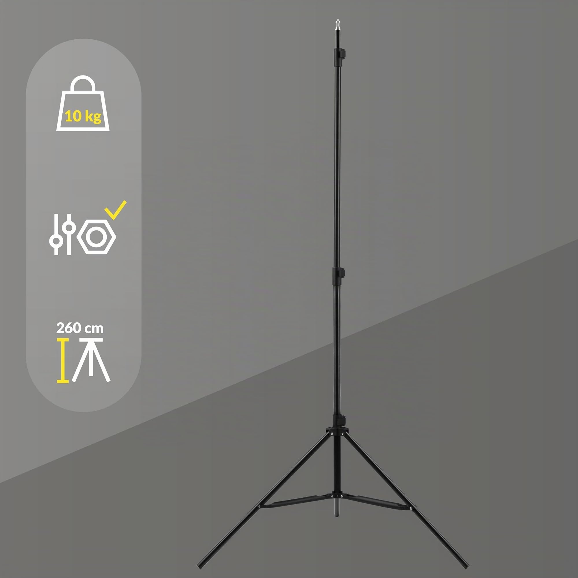 OVERMAX Tripod Stand 180 pour Projecteurs, Trépied Léger et Réglable 100-180 cm, compatibel met camera's en camcorders, Support Universel 1/4", Portable avec Housse de Transport, Capacité jusqu'à 10kg
