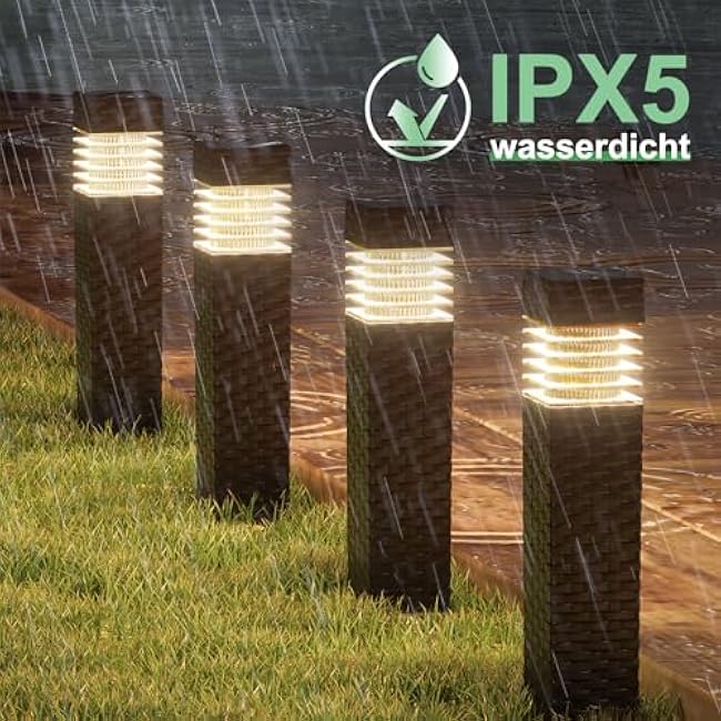 6 Pack Outdoor Solar Pathway Lights - Solar Landscape Lights Outdoor Walkway Solar Garden Lights for Lawn, Path, Yard Decor (Warm White)