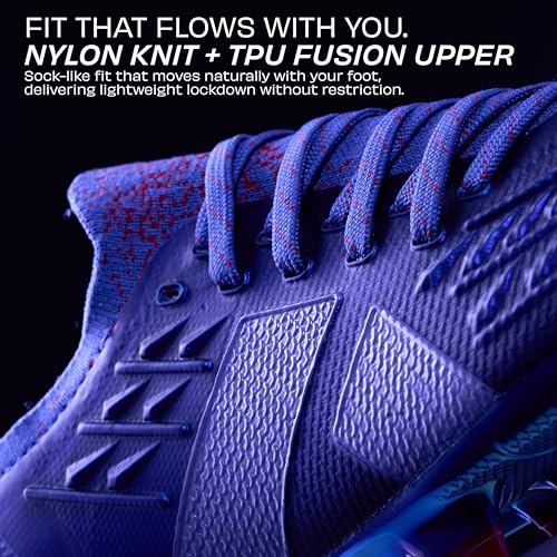 Image of Nivia Aura Football Shoes for Men, Fusion Knit TPU Upper with 3D Texture, Ortholite Sockliner, High Shear TPU Stud Sole for Firm Ground Control and Agility