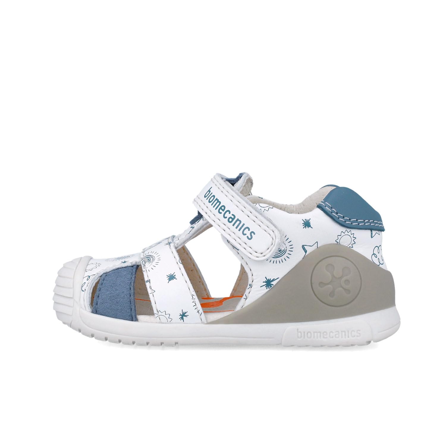 Biomecanics Sandalias para niño 252116-B834 | Color Nieve e Índigo | Cierre Ajustable | Suela Flexible