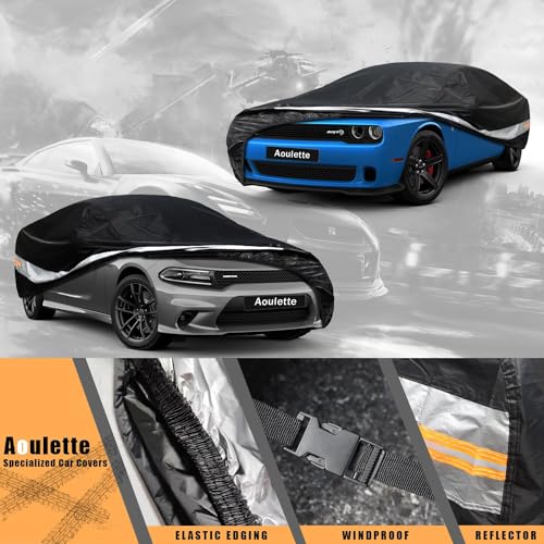 Image of Dodge Car CoverCustom-Fit Car Cover for Dodge Charger, Waterproof All-Weather Car Cover, Lightweight Full Exterior Cover for Outdoor Protection Against Sun, Rain, Dust, Snow, and Wind.