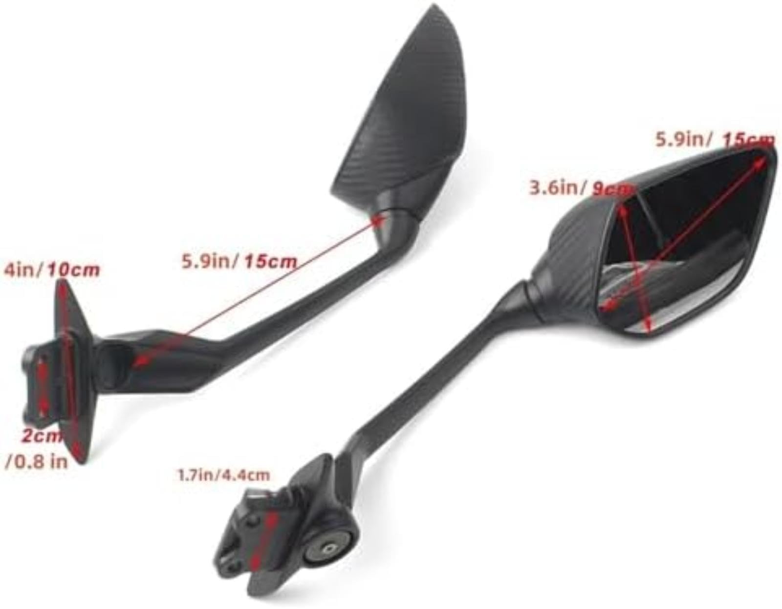 Lusterko wsteczne motocykla, dla T Max530, dla Tmax 530 2012-2013-2018 lusterka wsteczne boczne Lusterko wsteczne roweru (1Pair Black) Lusterko wsteczne roweru (1Pair Black)