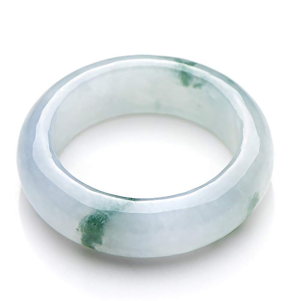 N/V Natürlicher schwimmender Blumen-Ring, grüne Jade, für Damen