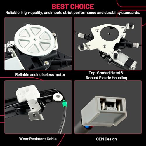 Image of BDFHYK 748-507 Power Window Regulator with Motor Rear Right Compatible with Ford Explorer 2002-2010, Ford Explorer Sport Trac 2007-2010, Lincoln Aviator 2003-2005, Mercury Mountaineer 2002-2010