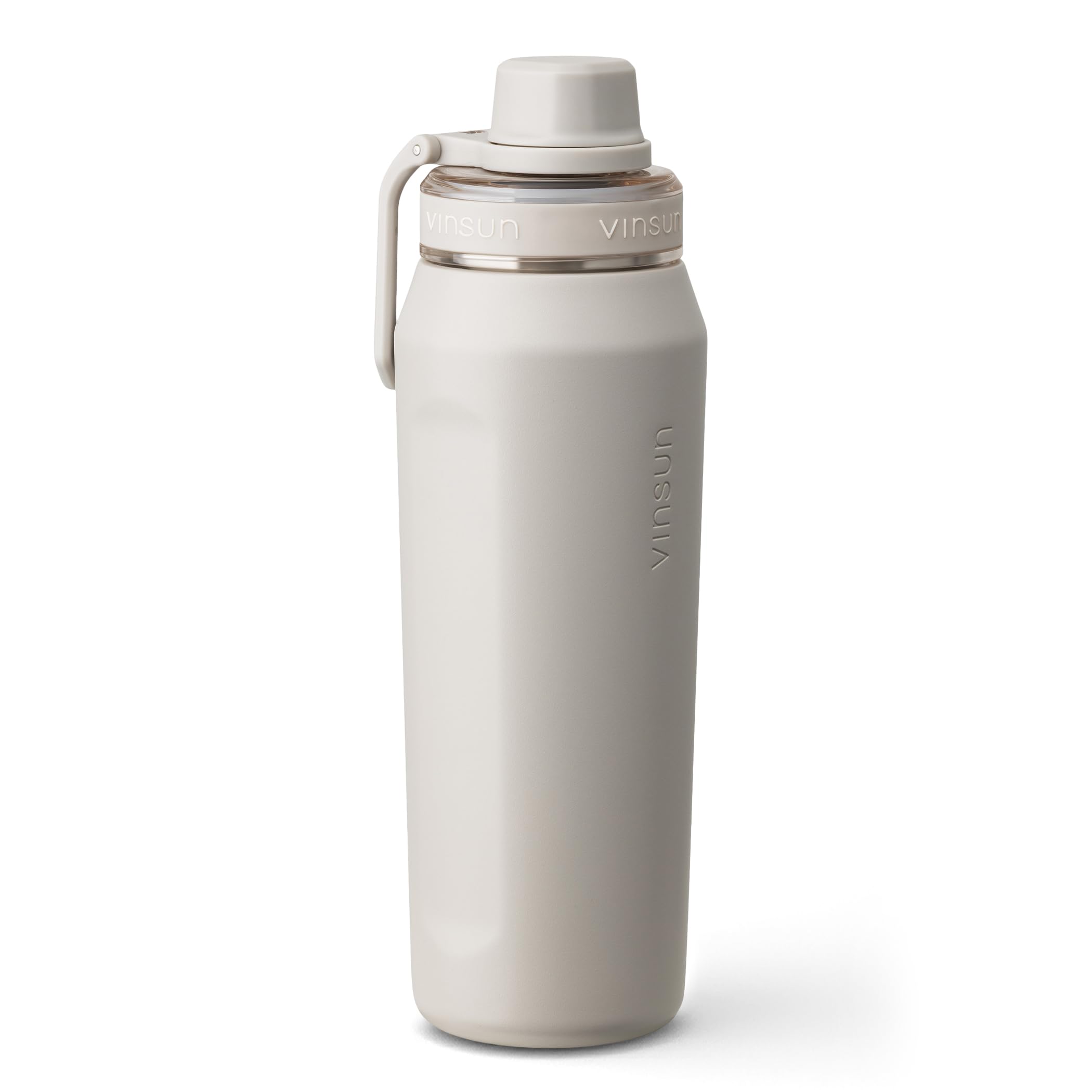 Vinsun Stainless Steel Water Bottle 750ml Beige – Leak-Proof, Double-Walled Insulation, BPA-Free, for Hot & Cold Drinks – Slim Drinks Bottle for Sports