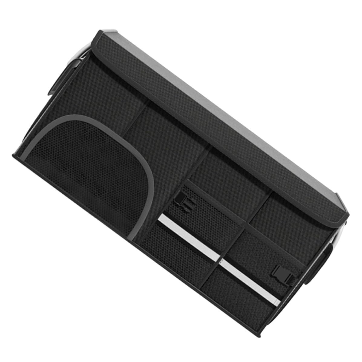 Organizador Negro de Tela Oxford de Maletero Plegable de Coche Múltiples Compartimentos y Almacenamiento para Camping en Suv