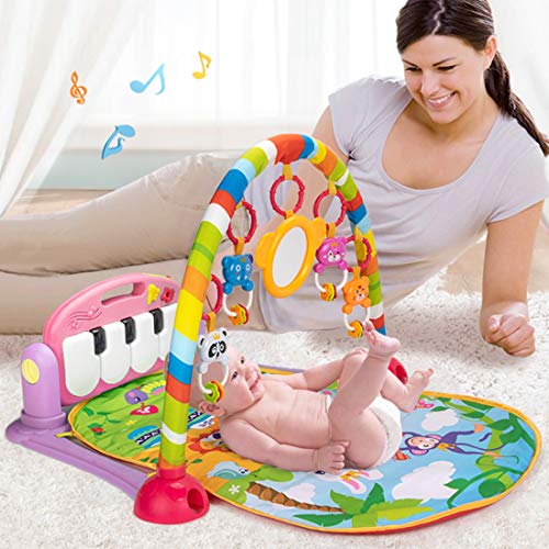 UNIH Baby Gym Play Mats, Kick and Play Piano Gym Activity Center for Infants