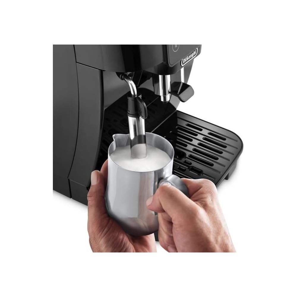 De'Longhi Magnifica Start ECAM220.21.BG, Macchina Caffè Automatica, Montalatte Manuale, Macchina Espresso dal Chicco alla Tazza, 4 Ricette One Touch, Pannello Controllo Soft Touch, 1450W, Nero/Grigio