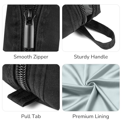 Image of Gloppie Pencil Pouch - Practical Pencil Case, Aesthetic Simple Pencil Bag, Small Pen Holder, Back to School Supplies for Girls Boys, Black