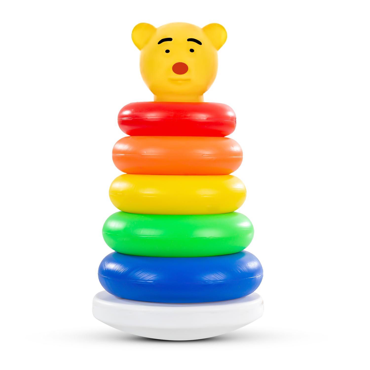 Baybee Plastic Teddy Stacking & Sorting Rings Toys for Kids Educational & Learning Developmental Jumbo Stack Up Tower Construction Play Set Toddlers Birthday Gift Toys for 1+Years Boys,Girls