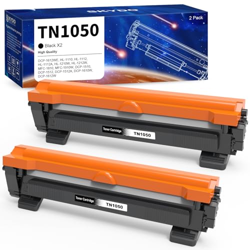 TN1050 Toner Kompatible für Brother TN-1050 TN1050 für DCP-1510 DCP-1610W DCP-1612W DCP-1512 MFC-1910W MFC-1810 HL-1110 HL-1212W HL-1210W HL-1112 (Schwarz, 2er-Pack)
