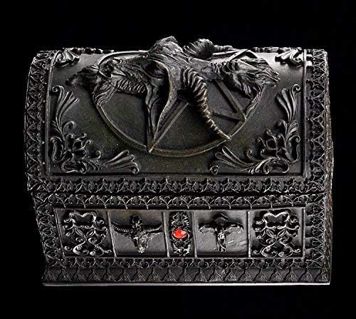 Halloween Sarg Schmuckkästchen - Gothic Aufbewahrungsschachtel 23,8x13,8cm