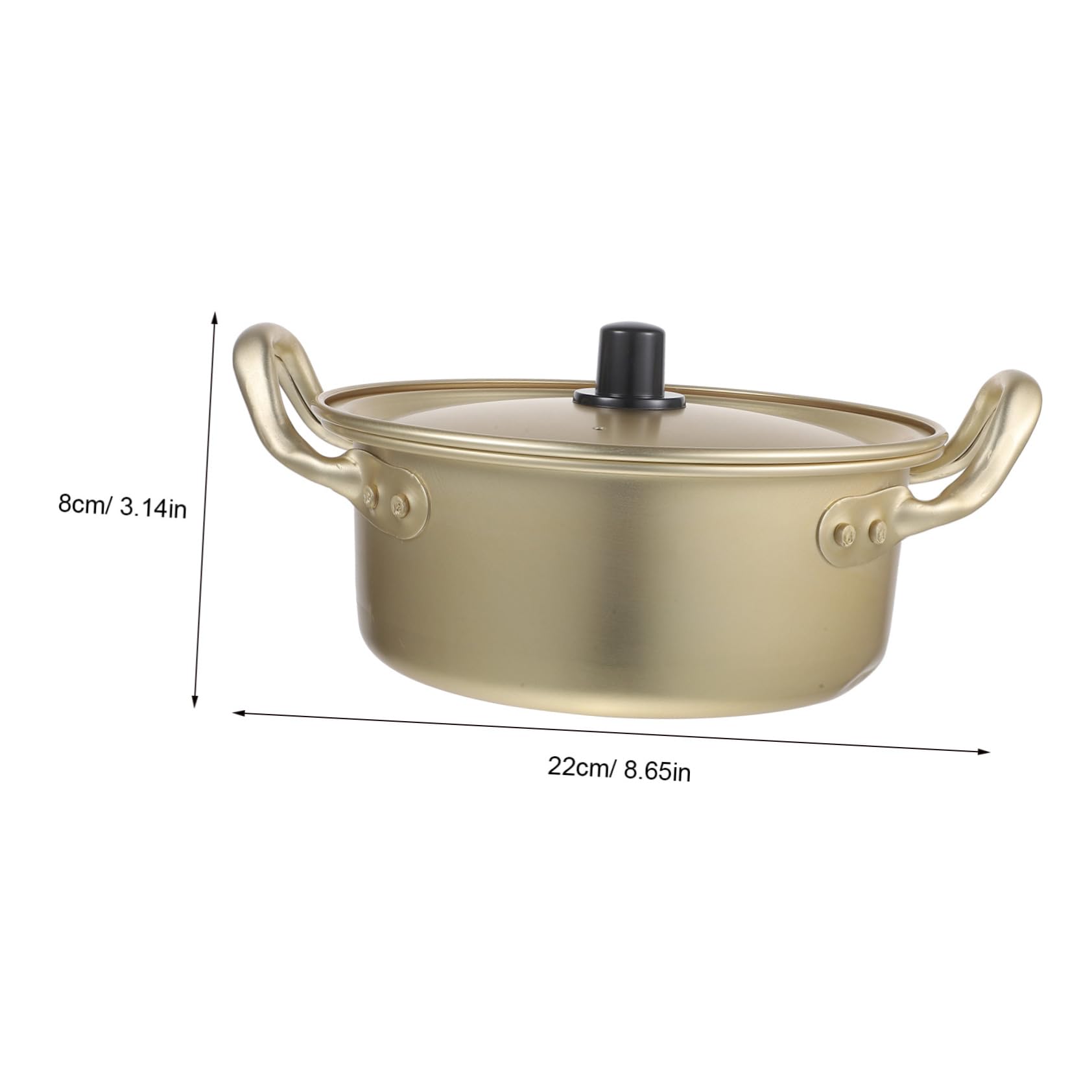 LALADEFIEE Practical Aluminum Cooking Pot Multi Function Instant Noodle Pot for Home Kitchen Easy to Clean Ergonomic Design for Stews Soups and Food