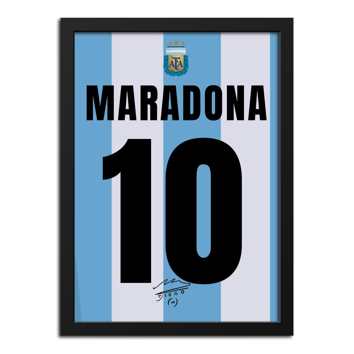 inspire TA Diego Maradona Argentina Jersey World Cup 2026 Poster Framed Laminated Poster Wall Hanging Wooden Photo Frames 12 X 9 Inches-image-26