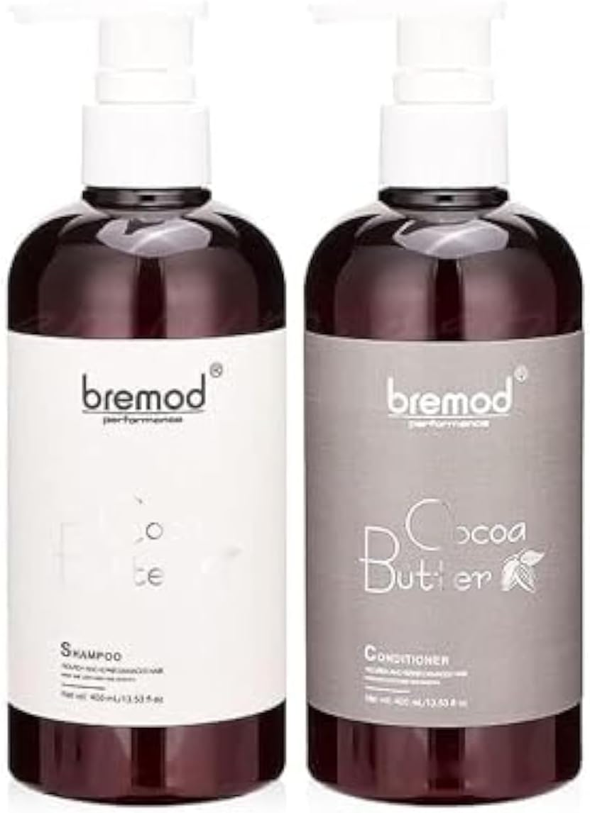 Bremod Cocoa Butter Shampoo & Conditioner Nourish and Repair Damaged Hair 400ml (Shampoo & Conditioner)