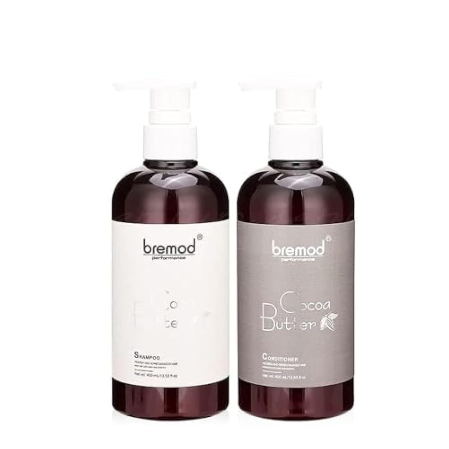 Bremod Cocoa Butter Shampoo & Conditioner Nourish and Repair Damaged Hair 400ml (Shampoo & Conditioner)