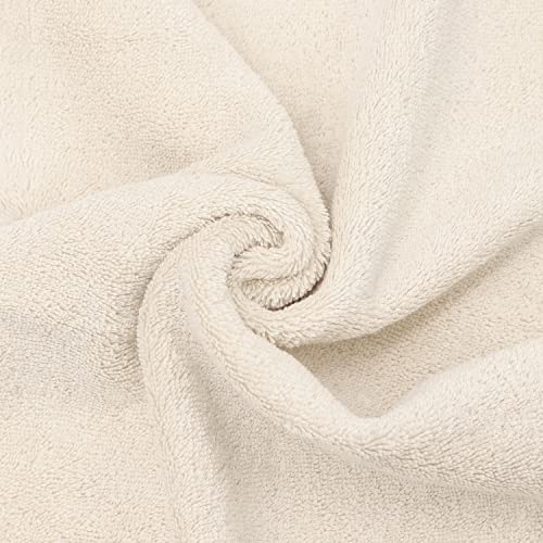 Image of Luxury Hotel & Spa Collection Highly Absorbent, Quick Dry 100% Turkish Cotton 700 GSM, Eco Friendly Towel, for Bathroom Dobby Border Soft Bath Towel Set 27 X 54 (Beige, Bath Towels - Set of 2)