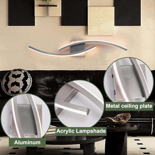 Image of Battery Operated Wall Sconce Set of 2,Brushed Nickel Wall Sconces with Remote Control,3000K-6000K Modern LED Wireless Wall Light for Living Room, Hallway, Bedroom, 31.89 Inch (2 Pack)
