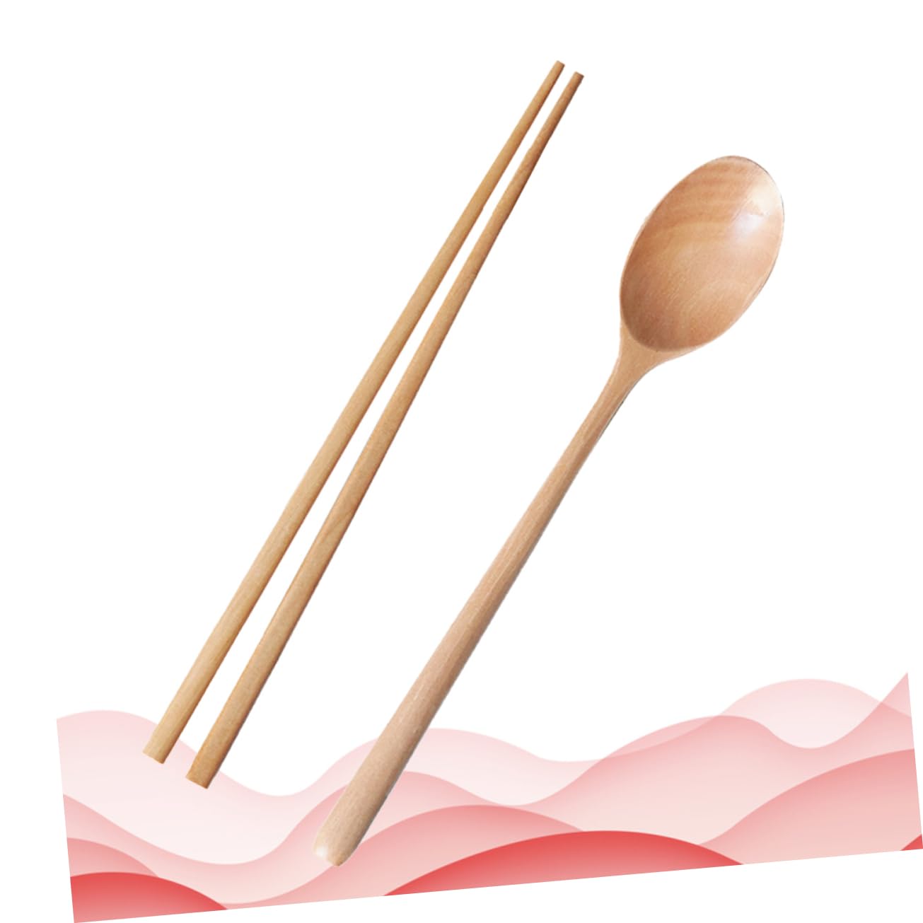 Cabilock 1Set Portable Wooden Tableware Set Chopsticks Spoon Kit for Home Camping Office Use Japanese Style Utensils for Convenient Dining Experience