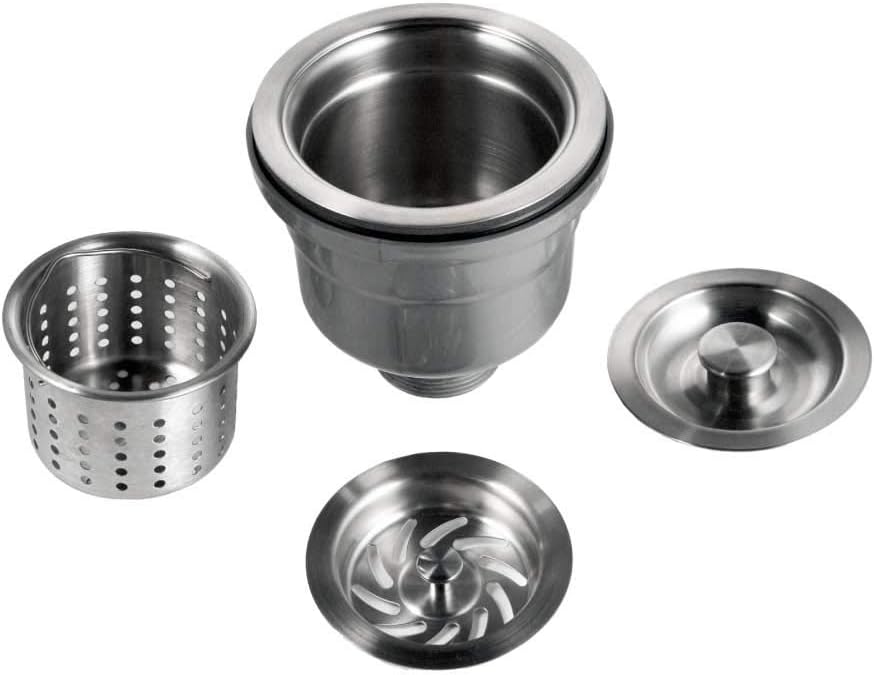 Houzer 190-9300, 3.5 Inch Sink Strainer with EZ Grip, Stainless Steel