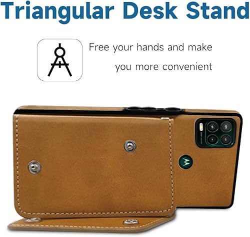 Miniatura 4 de Funda compatible con Moto G Stylus 5G 2021 con correa cruzada para el hombro y soporte de cuero para tarjetas de crédito, accesorios celulares,