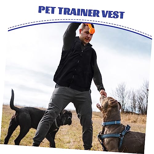 MERRYHAPY Hundetrainer Weste aus Atmungsaktivem Polyestergewebe mit Multifunktionalen Taschen für Outdoor Hundetraining Leichte Trainerkleidung für Hundebesitzer