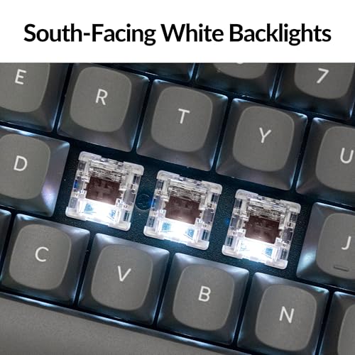 Image of Keychron K8 Max TKL Mechanical Keyboard Wireless, 87 Keys QMK 2.4 GHz /Bluetooth 5.1 /Wired Connection, White Backlit with Programmable Keychron Super Brown Switch for macOS Windows Linux
