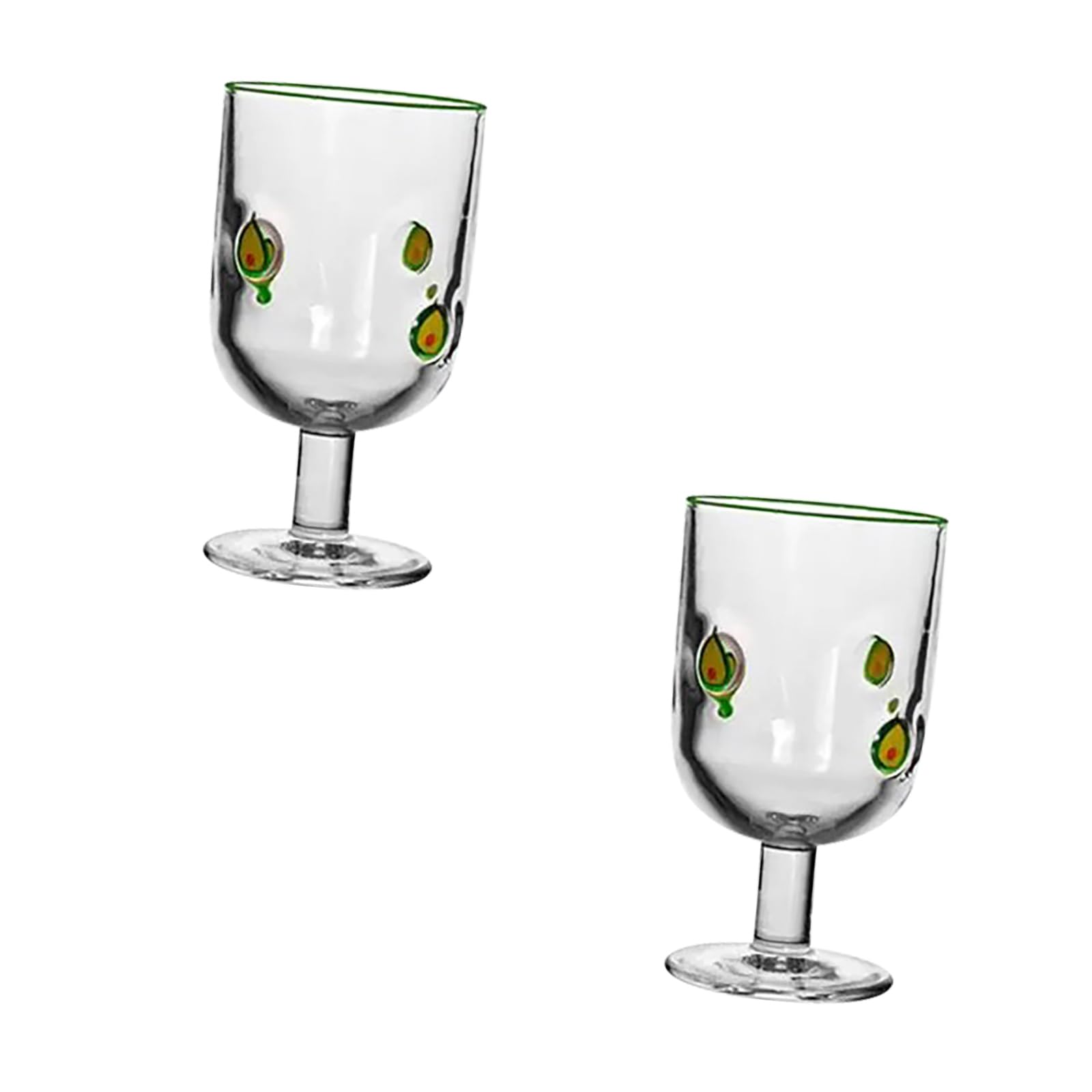 Jazuaiao Summers Lemon Art Glass Tumblers 360ml Drinkware Dishwasher Safe Cups for Indoor Outdoor Dining Decorations Retro Lemon Juices Glasses