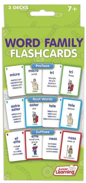 Amazon.com: Junior Learning JL216 Word Family Flashcards Medium
