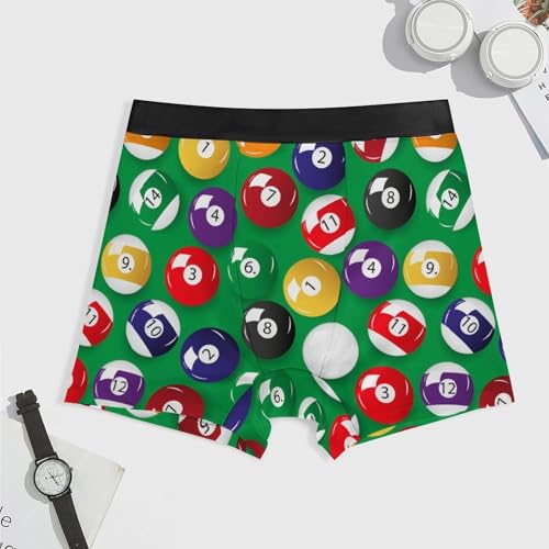 Billiards Eight Ball Pattern Underwear Mans Panties Breathable Bottom Underpant Bedroom Brief Indoor Underwears3