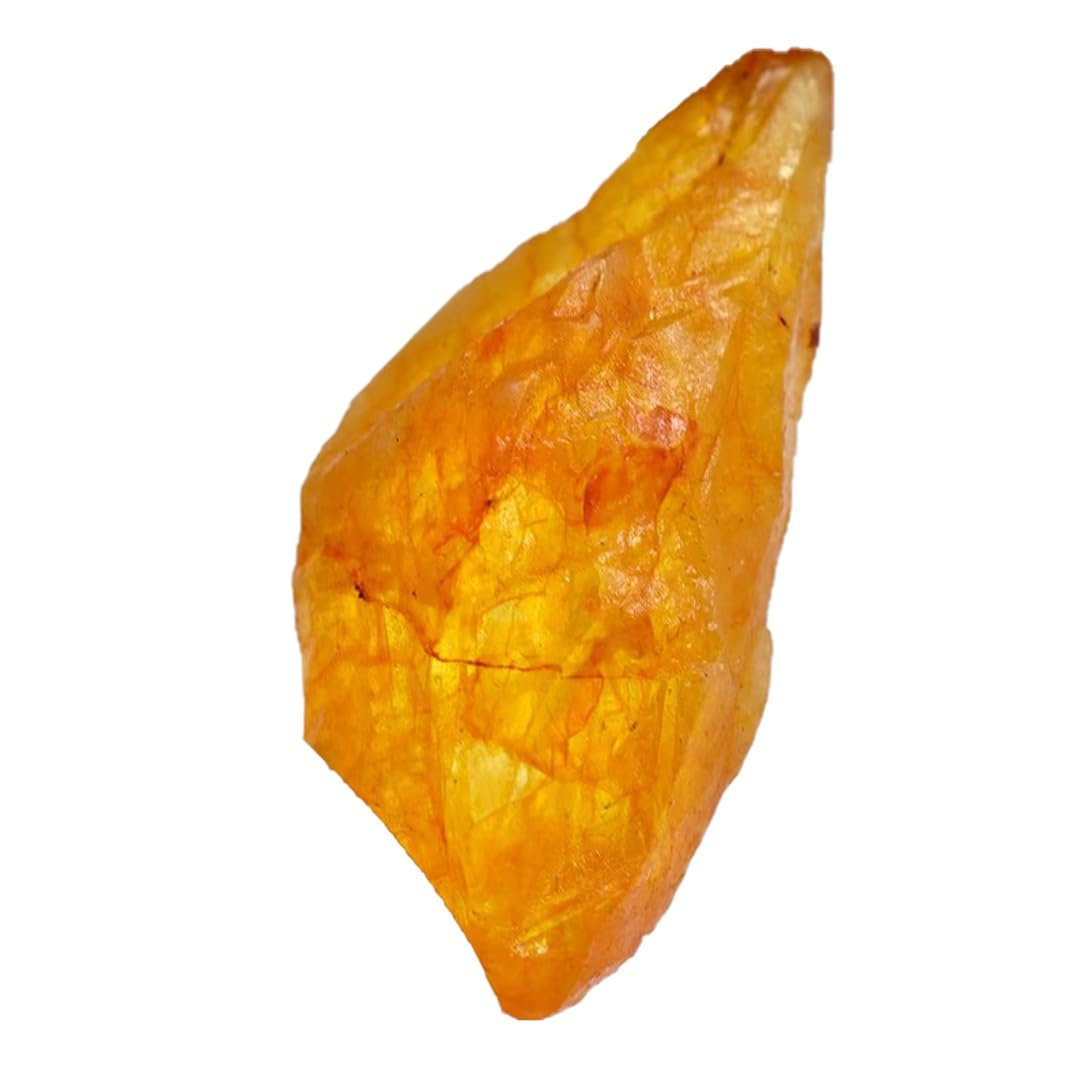 Gemsgrowth Natural Yellow Sapphire Rough Stone โ 95 Carats Certified Raw Uncut Gemstone for Jewelry Making, Healing, and Collecting, Large, Gemstone, yellow sapphire, Large, Gemstone, yellow sapphire