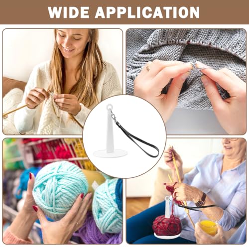 Image of Portable Wrist Yarn Holder with Wrist Strap, Wrist Yarn Holder for Crocheting, Yarn Ball Holder Crochet Yarn Holder for Knitting Craft Lover, Beginner Spinner Yarn Holder