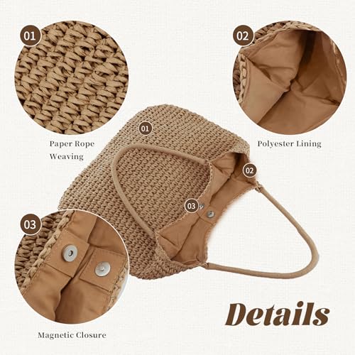 Bolso playero tejido grande para mujer miniatura 6